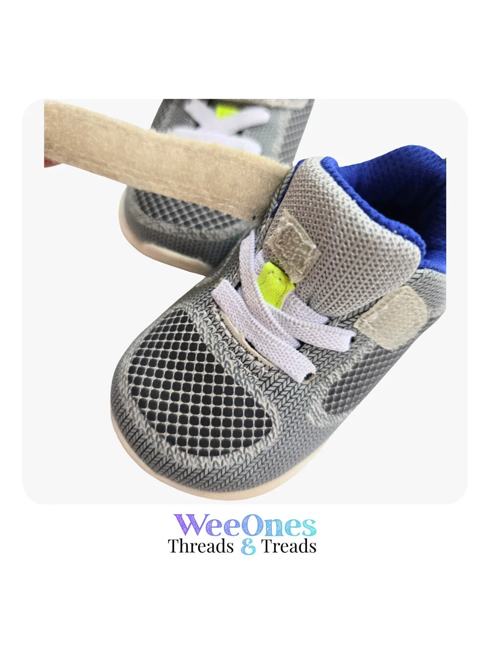NWT Carter’s Just One You Baby Boys Sneakers Shoes Gray Blue Size 3 Hook & Loop